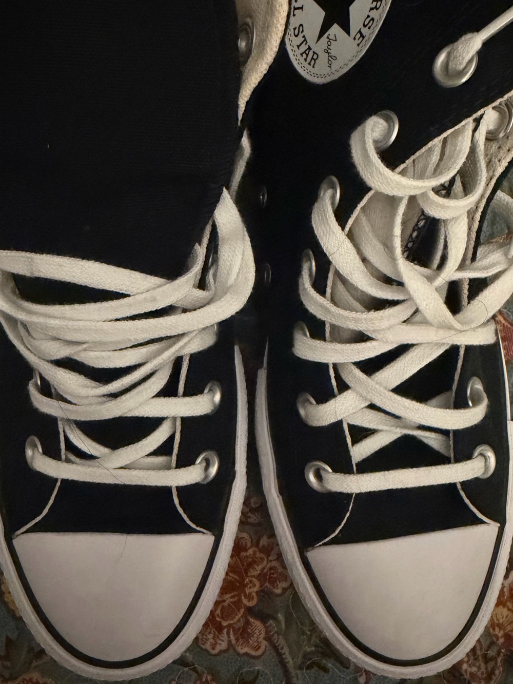 Converse Platform Black and White High-Top Sneakers